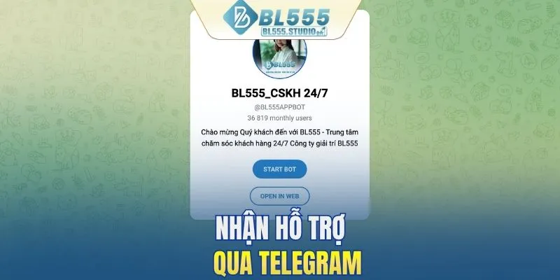 Nhận hỗ trợ qua Telegram